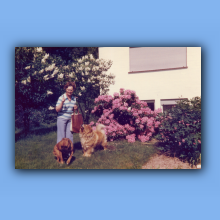 Harte Cipa in Kleinselheim mit Hunden 1978