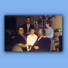 Weihnachten 1962, Anna, Theophil, Gepko , Ellen und Enno Cipa